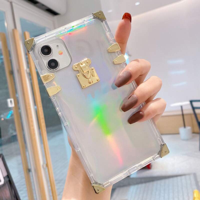 

Box Design Laser Phone Case, Multicolor