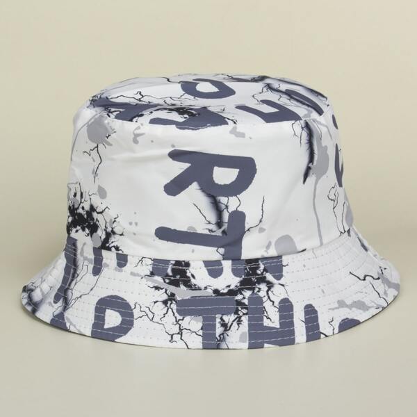 

Letter Graphic Bucket Hat, Multicolor