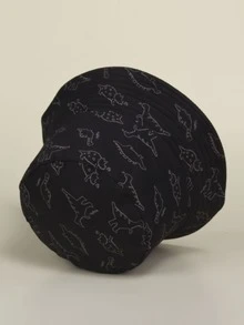 Dinosaur Print Bucket Hat - Black - View 5