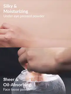 SHEGLAM Insta-Ready Face & Under Eye Setting Powder Duo-Cocoa Loco 2 Em 1 Pó Solto Iluminador Pó Fixador Fosco Sem Poros à Prova D'áGua Maquiagem Facial Pó De Inverno De Natal Marca Beleza Maquiagem Maquiagens CosméTico Para Mulheres E Garotas Perfeito Para Outono E Inverno Ideal Para Y2K Moda Elegante Adequado Para AniversáRio Dia Das MãEs Carnaval Prenda Festa De Pronto Melhor Cor - Cocoa Loco - Visão 4