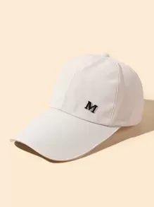 Hombres Gorra De Béisbol Con Decoración De Letra - Beis - Ver 1