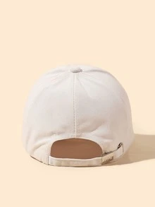 Hombres Gorra De Béisbol Con Decoración De Letra - Beis - Ver 2