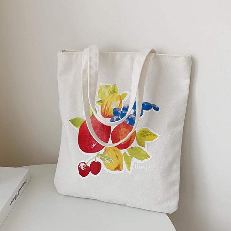 

Fruit Graphic Shopper Bag, White