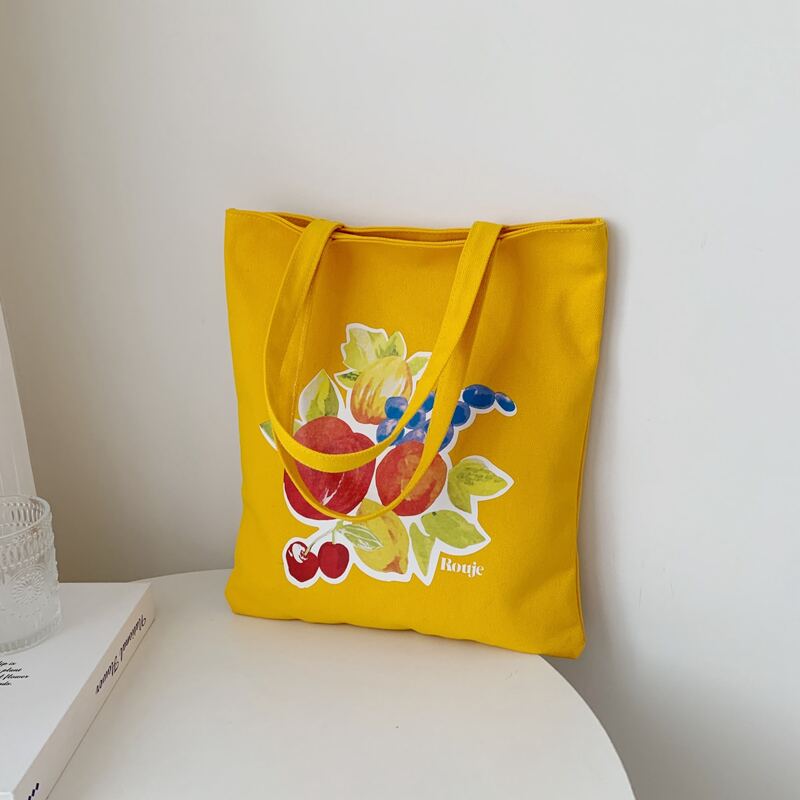 

Fruit Graphic Shopper Bag, Yellow