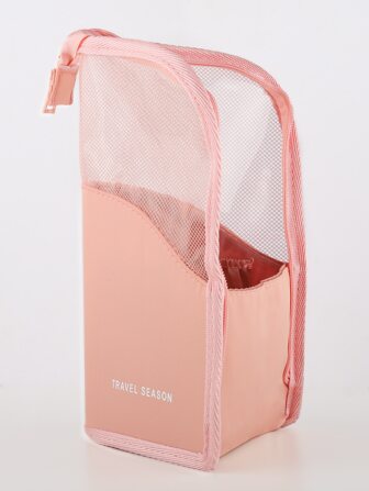 化妆刷收纳袋，女士TPU防水半圆形透明化妆包