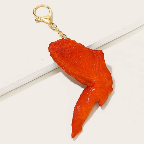 

Chicken Wings Design Bag Charm, Brown