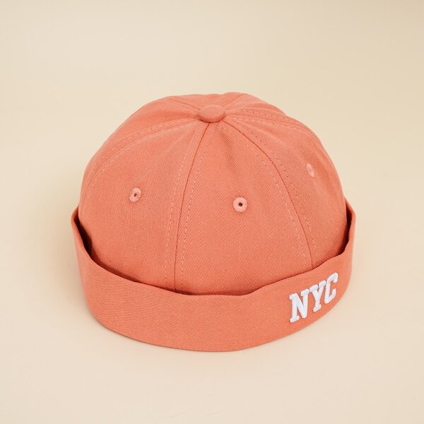 

Letter Embroidery Docker Hat, Orange