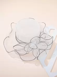 Minimalist Floppy Hat - White - View 2