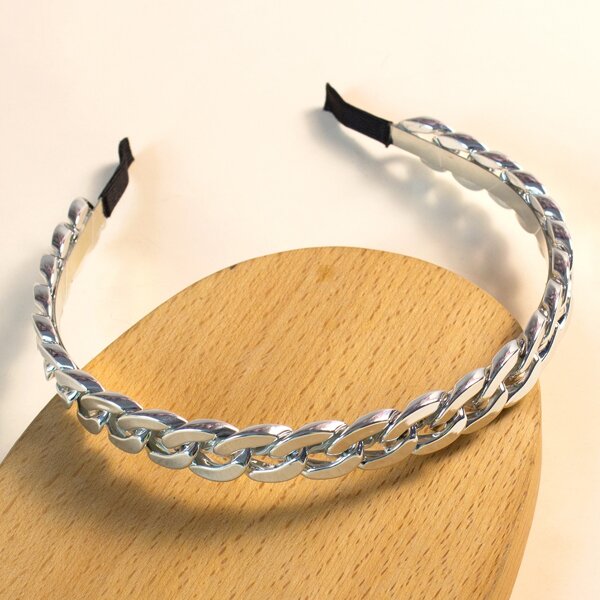 

Toddler Girls Chain Design Hair Hoop, Silver