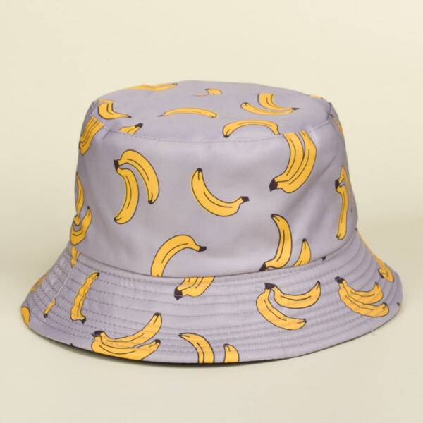 

Fruit Print Bucket Hat, Multicolor