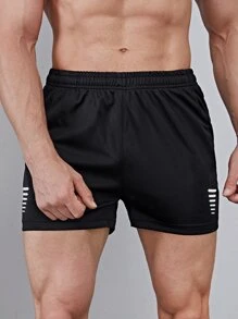 Manfinity Fitness Quần short thể thao co giãn phản quang phong cách bạn trai Quần short tập gym Quần short chạy bộ Quần short chạy bộ cho nam Quần short chạy bộ nam Quần short tập gym nam Quần short tập gym nam - màu đen - Xem 5