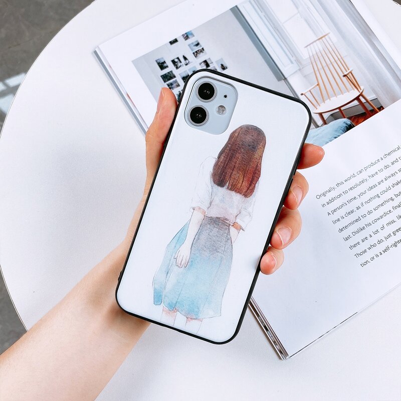 

Cartoon Girl Phone Case, Multicolor