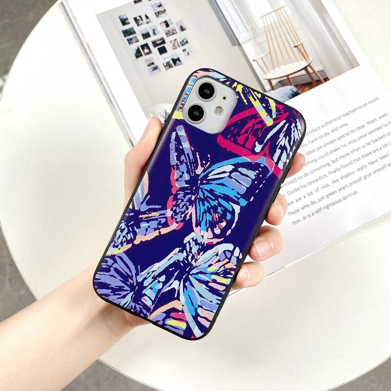 

Butterfly Pattern Phone Case, Purple