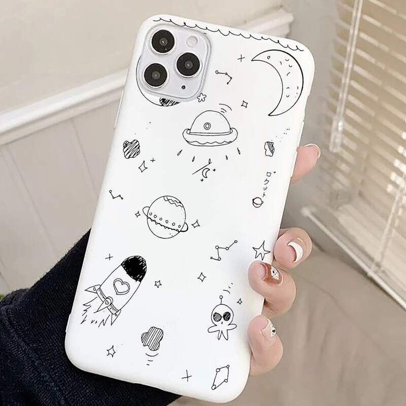 

Cartoon Planet Pattern Phone Case, Multicolor
