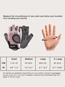 1pair Sports Half-finger Gloves - Pink - View 6