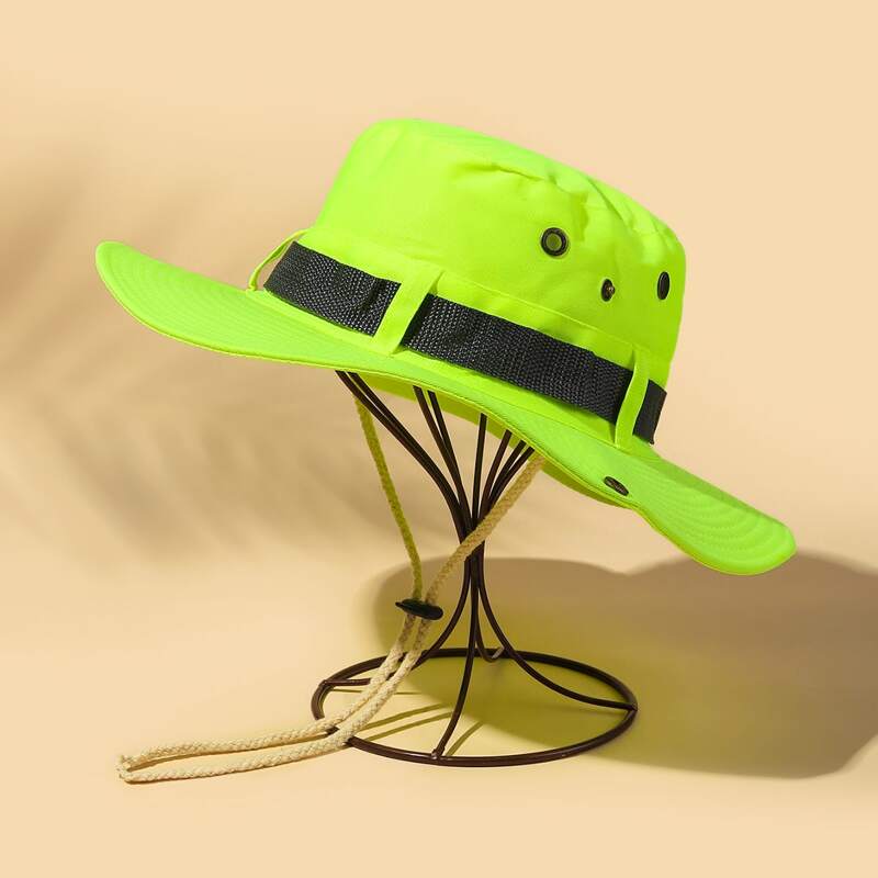 

Eyelet Decor Hiking Hat, Green