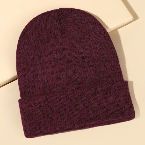 

Simple Cuffed Beanie, Purple