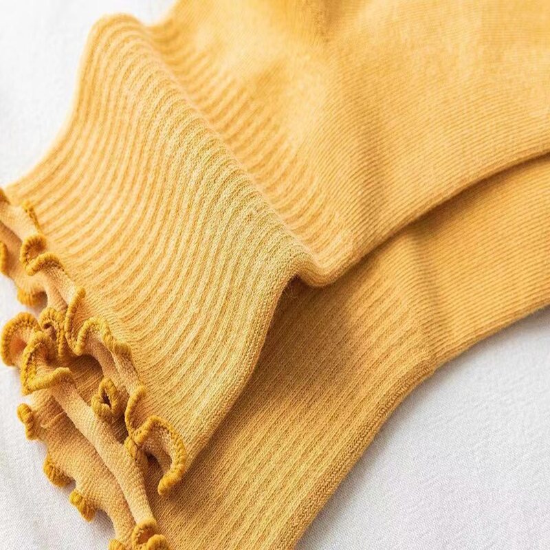 

Lettuce Trim Crew Socks, Yellow