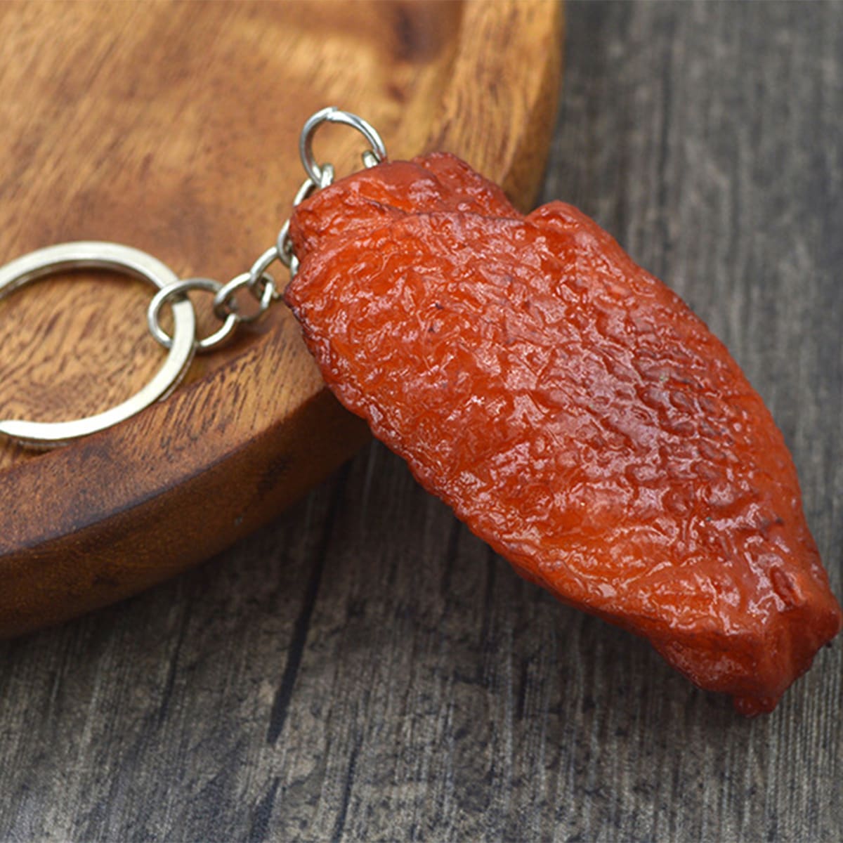 

1pc Random Simulation Food Charm Keychain, Orange
