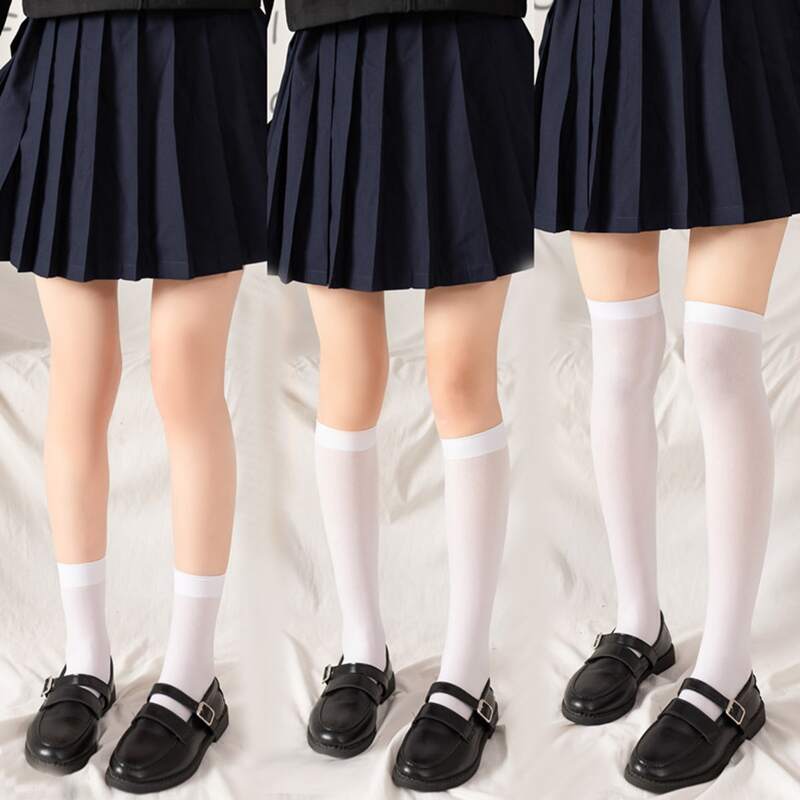

3pairs Solid Socks, White
