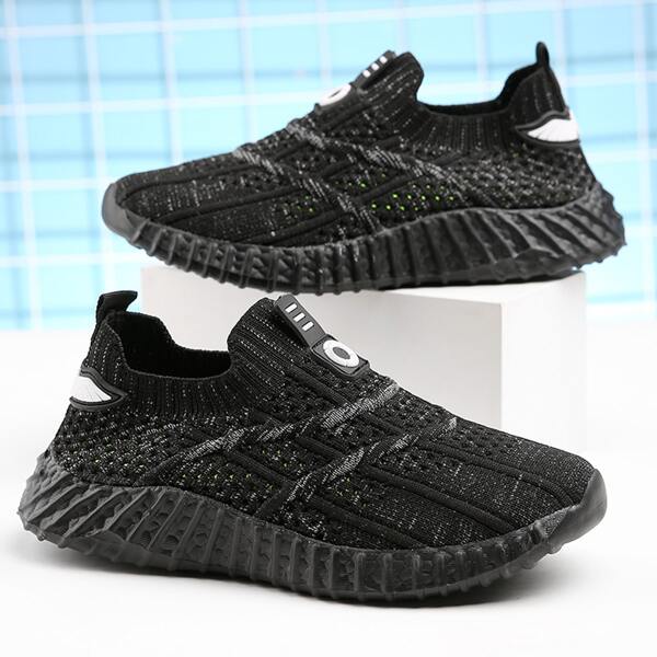 

Boys Knit Slip On Sneakers, Black