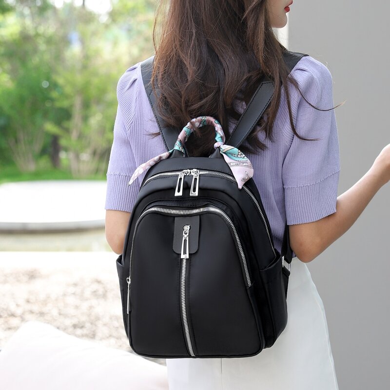 

Zip Front Backpack, Black