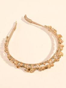 1入時尚優雅水晶髮帶女款，適合日常佩戴 - 香檳色 - 查看 2