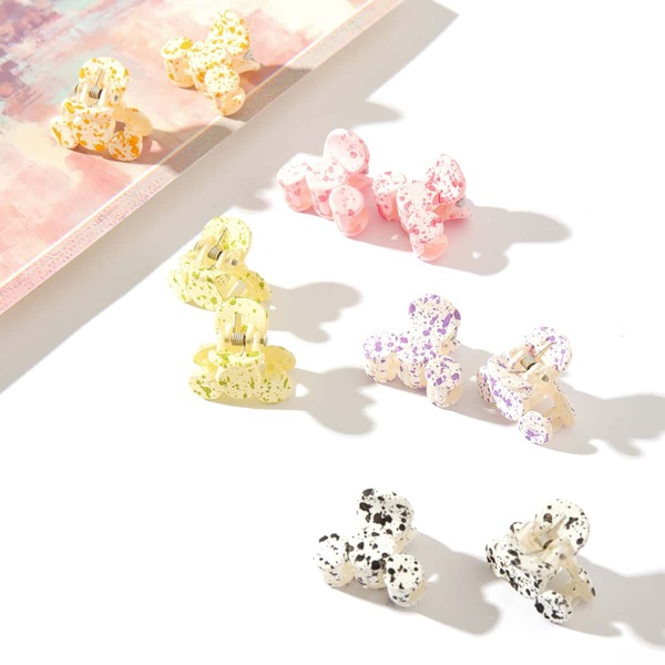 

10pcs Splash Ink Print Hair Claw, Multicolor