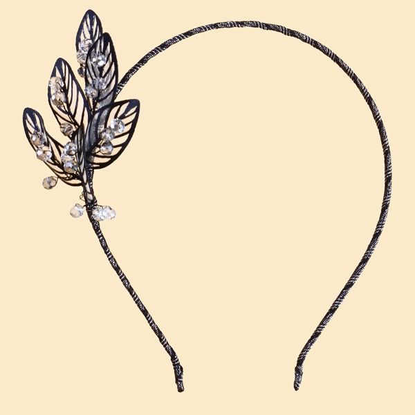 

Hollow Leaf Decor Hair Hoop, Black