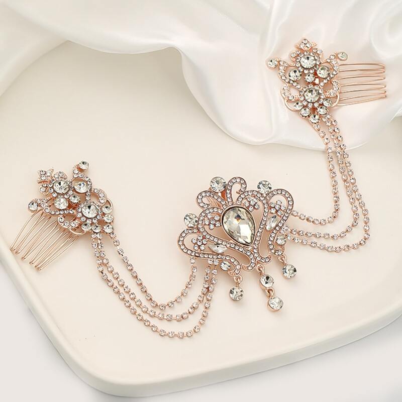 

Rhinestone Decor Wedding Hair Clip, Gold