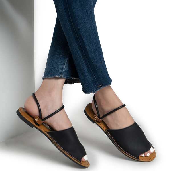 

Two Tone Slingback Sandals, Black