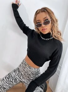 Áo len màu trơn Giải trí - màu đen - Xem 1