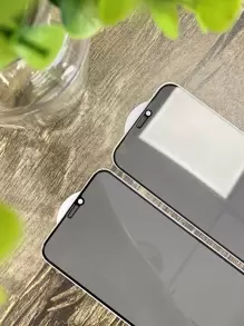 2pcs Full Screen Anti-Spy & Privacy Protection, Metal Dust-Proof Screen Protectors, Anti-Scratch, Protect Personal Privacy, 9H Hardness, Full Coverage, Silk Screen Privacy Anti-Peeping, High Aluminum Glass, Compatible With Iphone 16 Pro Max/16 Plus/16 Pro/16/15/15 Plus/15 Pro/15 Pro Max/14 Pro Max 13 Mini 12 11 X XR XS MAX 7 8 8P 8+ Series - Black - View 5