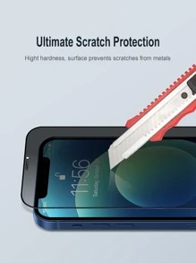 2pcs Full Screen Anti-Spy & Privacy Protection, Metal Dust-Proof Screen Protectors, Anti-Scratch, Protect Personal Privacy, 9H Hardness, Full Coverage, Silk Screen Privacy Anti-Peeping, High Aluminum Glass, Compatible With Iphone 16 Pro Max/16 Plus/16 Pro/16/15/15 Plus/15 Pro/15 Pro Max/14 Pro Max 13 Mini 12 11 X XR XS MAX 7 8 8P 8+ Series - Black - View 9