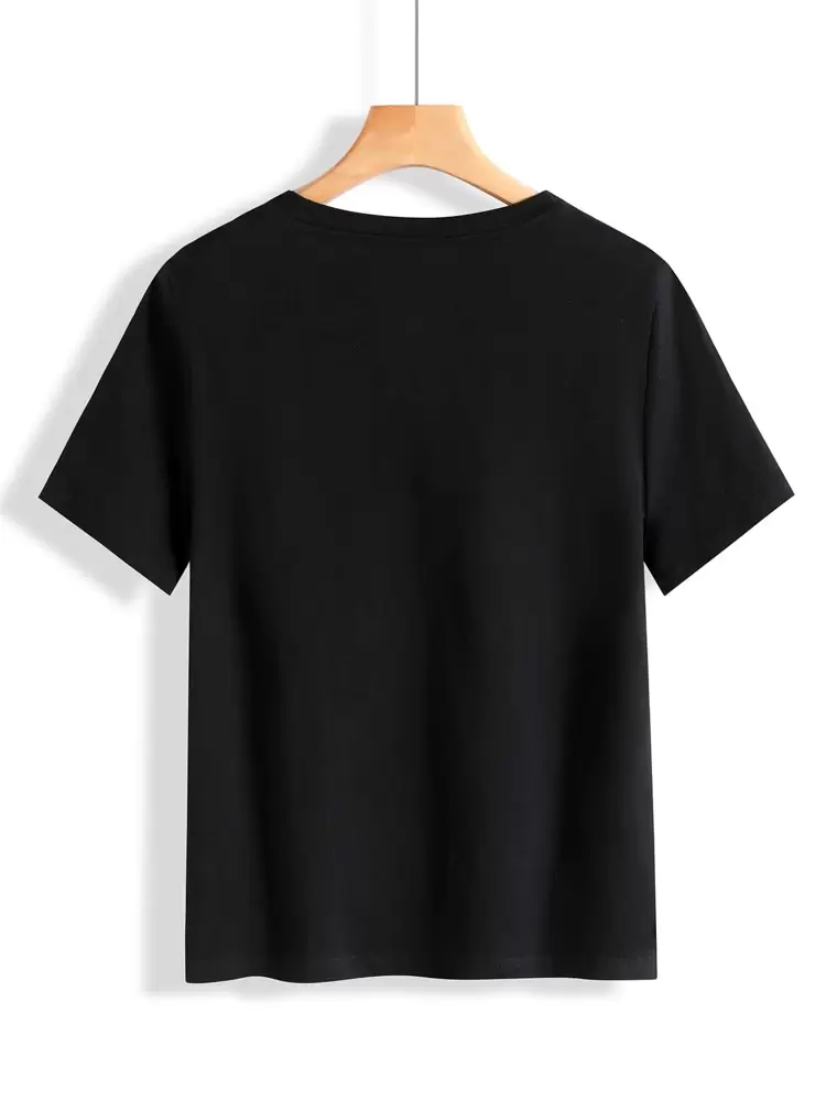 Solid Crew Neck Basic Tee