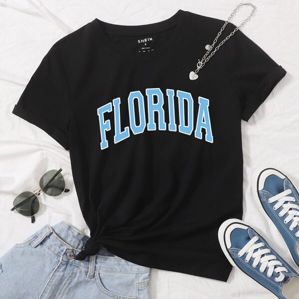 

Letter Graphic Tee, Black