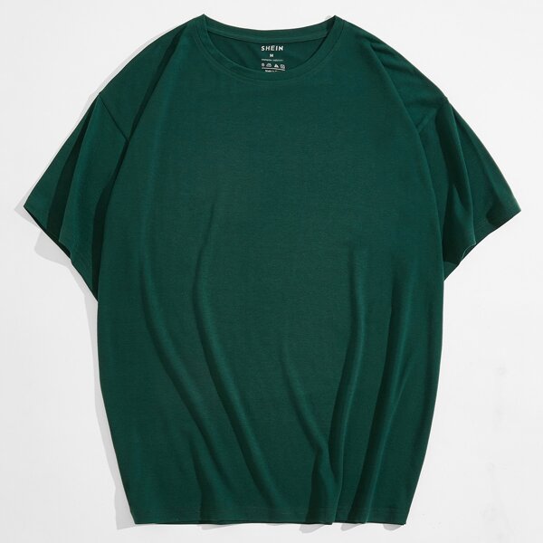 

Men Solid Tee, Dark green