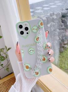 Hộp đựng điện thoại hình quả bơ với vòng tay dây chuyền trong suốt - Nhiều màu - Xem 1