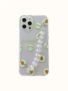 Hộp đựng điện thoại hình quả bơ với vòng tay dây chuyền trong suốt - Nhiều màu - Xem 2