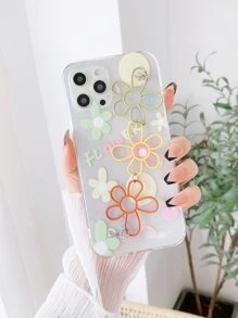 Funda de teléfono con cadena de correa de flor hueca y pulsera compatible con iPhone 15/15 Pro/15 Plus/15 Pro Max/14/14 Plus/14 Pro/14 Pro Max/11 Pro Max/12/12 Pro/12 Pro Max/13/13 Pro/13 Pro Max/11/11 Pro, S24uu/S24+/S24 Funda protectora - Multicolor - Ver 2