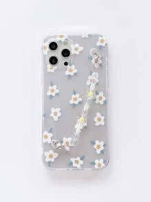 Flower Pattern Hand Strap Phone Case