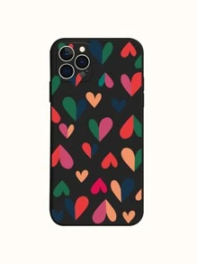 Color Block Heart Phone Case - Multicolor - View 1