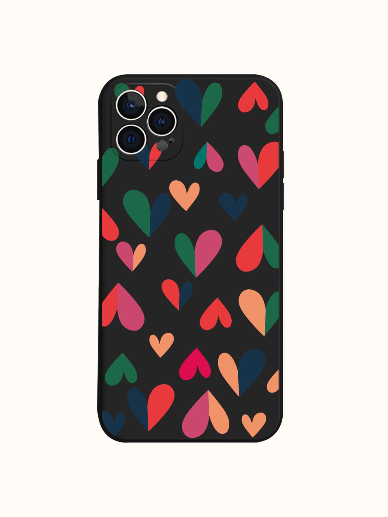 Color Block Heart Phone Case - Multicolor - View 1