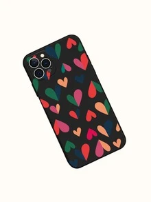Color Block Heart Phone Case - Multicolor - View 2