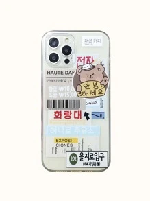 Cartoon Bear Phone Case - Multicolor - View 1