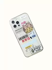 Cartoon Bear Phone Case - Multicolor - View 2