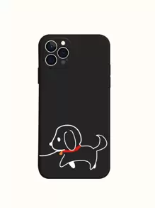 Dog Painted Phone Case - Black - View 1