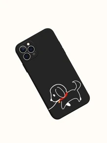 Dog Painted Phone Case - Black - View 2