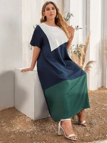 SHEIN Unity Plus Cut And Sew Dress - Multicolor - View 1