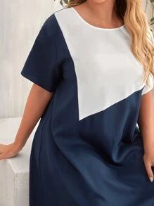 SHEIN Unity Plus Cut And Sew Dress - Multicolor - View 3